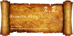 Kuzmits Rita névjegykártya